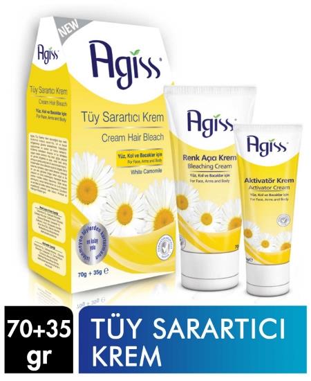 AGİSS TÜY SARARTICI KREM 70 GR+35 GR