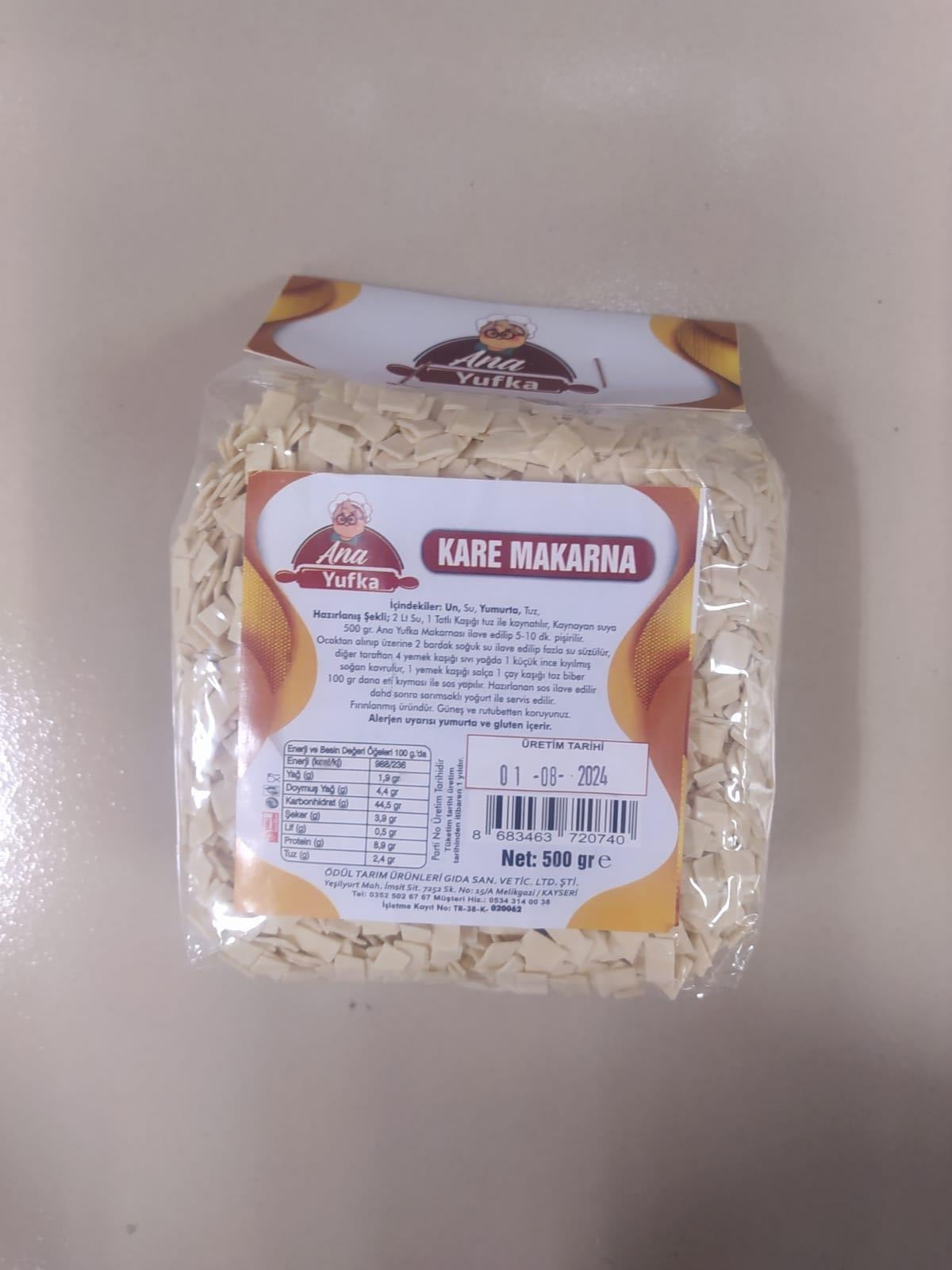 ANA YUFKA KARE MAKARNA 500 GR