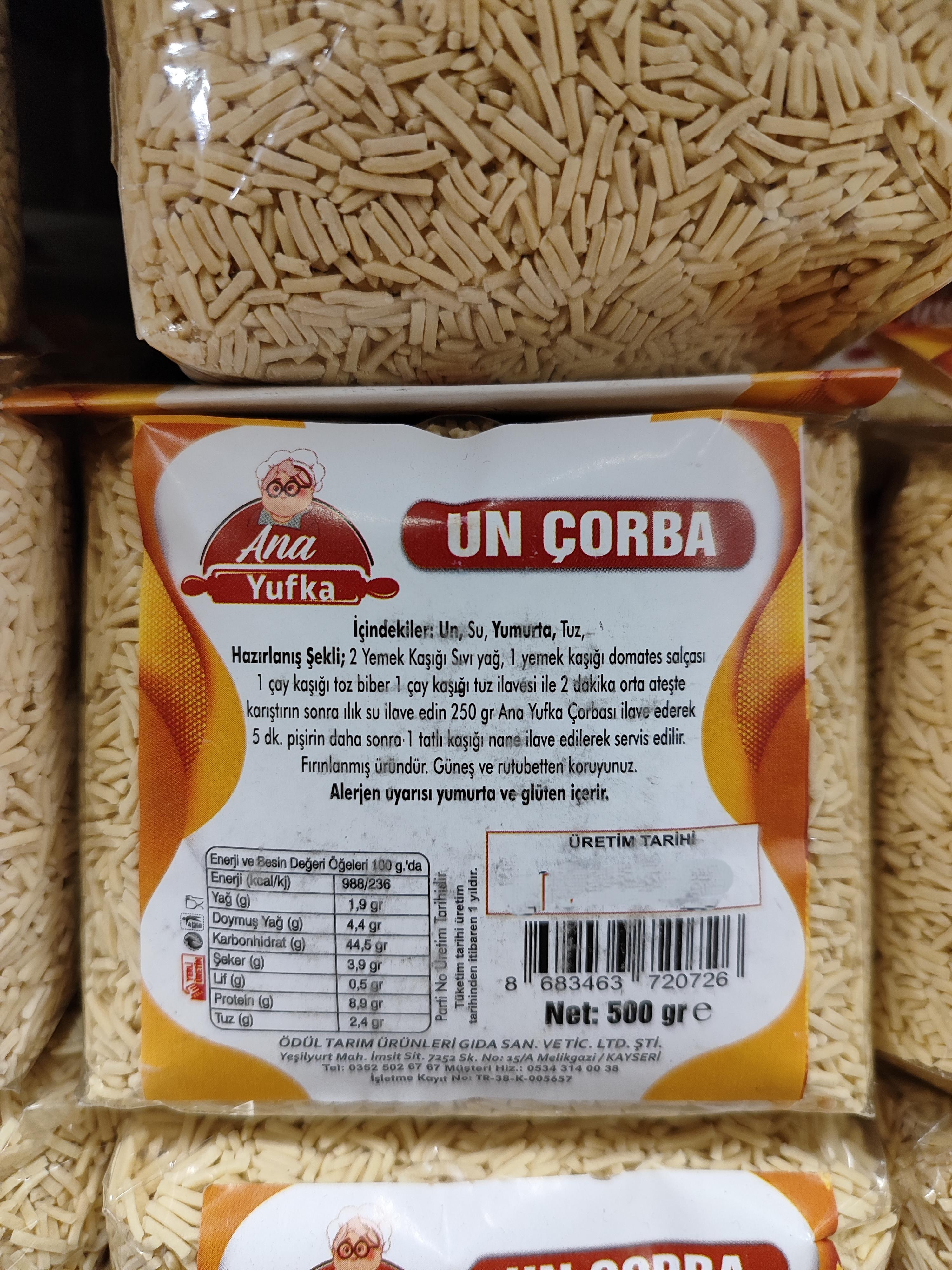 ANA YUFKA UN ÇORBASI 500 GR