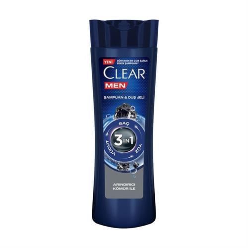 CLEAR ERK ŞAMP.350 ML 3-1 ARINDIRICI KÖMÜR