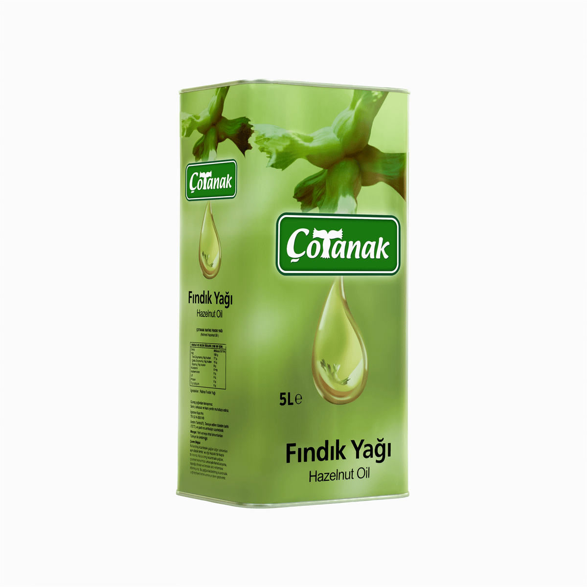 ÇOTANAK FINDIK YAĞI 5 LT TNK 