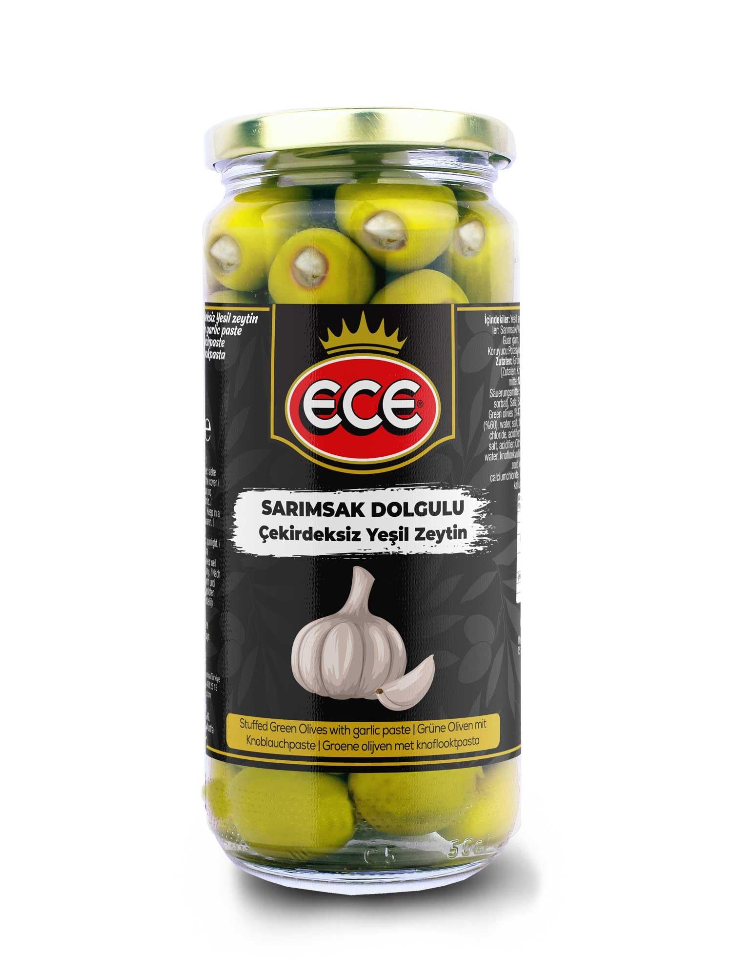 ECE YEŞİL ZEYTİN 260 GR SARIMSAK DOL.