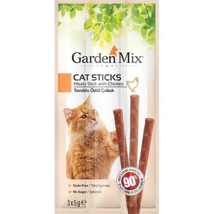 GARDEN MIX TAVUKLU KEDİ STİCK ÖDÜL 3X5 GR 50 Lİ
