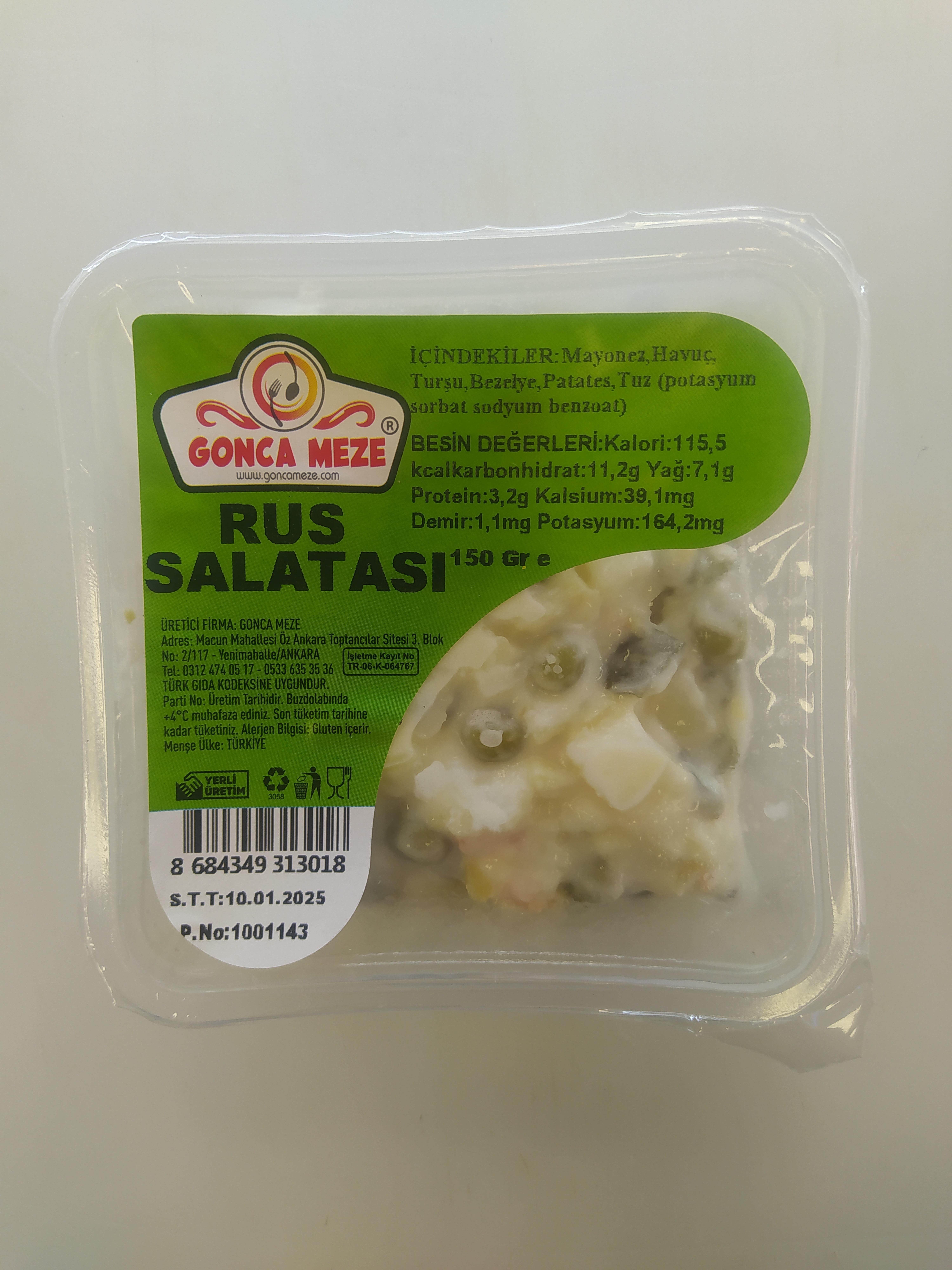 GONCA MEZE RUS SALATASI 150 GR