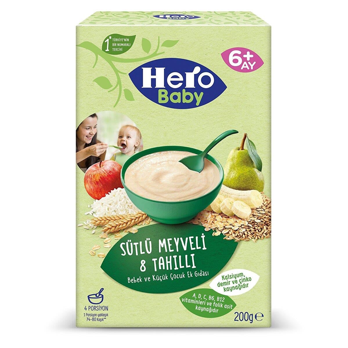 HERO BABY 200 GR SÜTLÜ MEYVELİ- 8 TAHILLI
