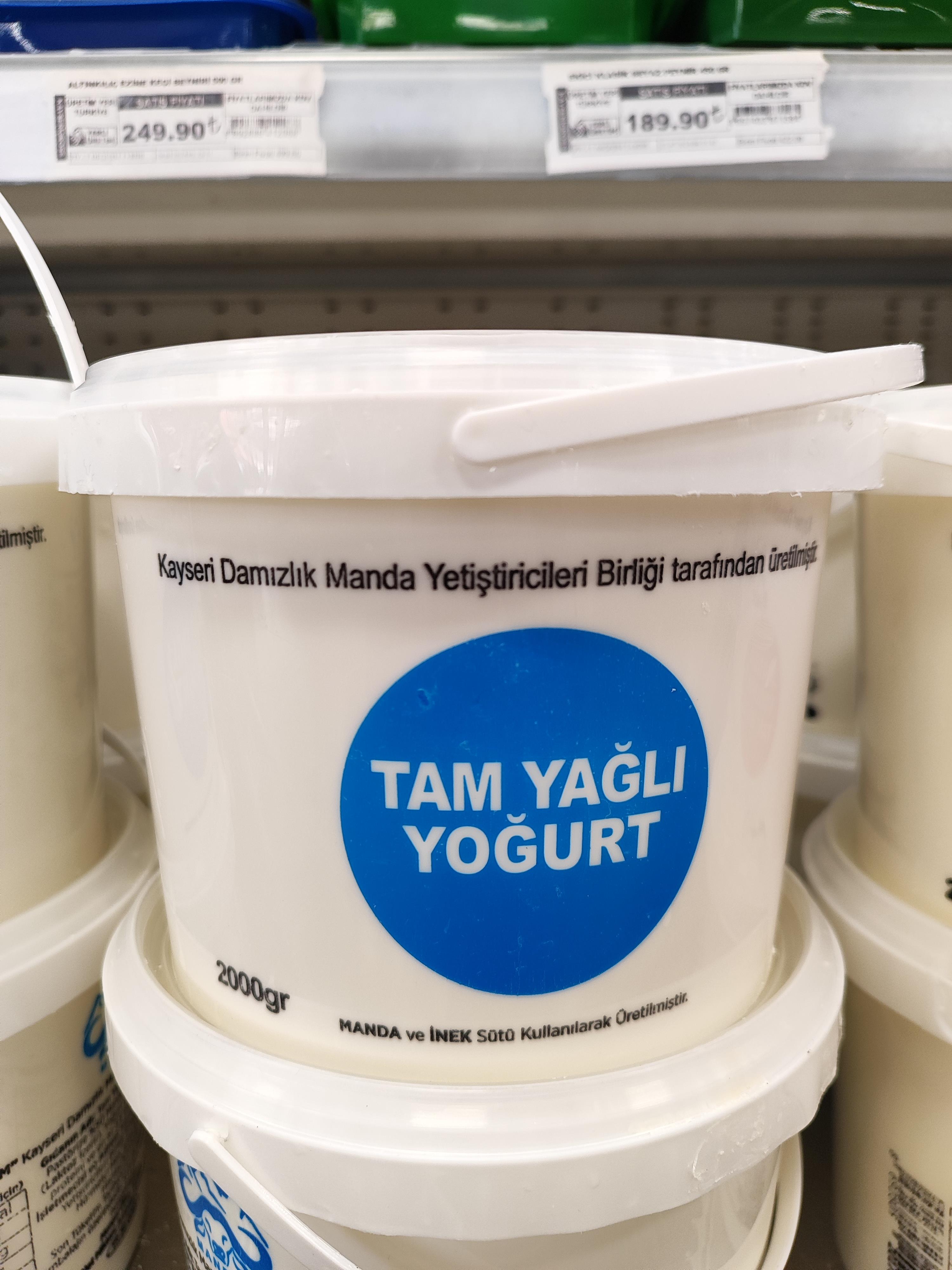 KAYSERİ MANDA YOĞURT 2000GR %50