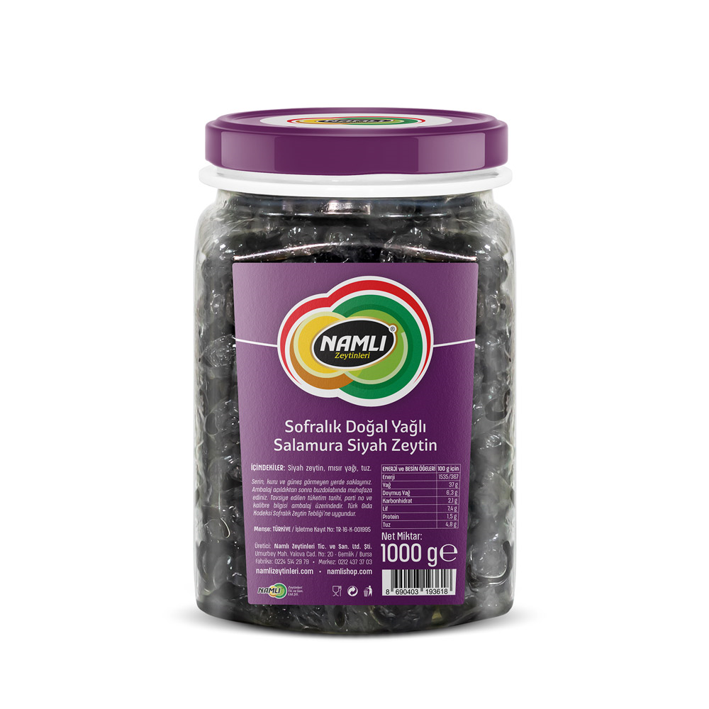 NAMLI SİYAH ZEYTİN 1 KG 291-350