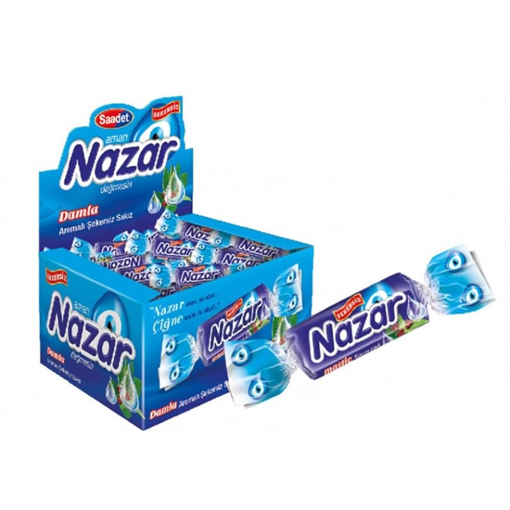 NAZAR 100 LÜ DAMLA SAKIZI AROMALI ŞEKERSİZ