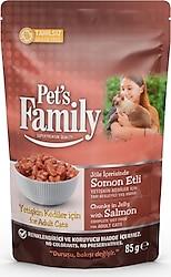PETS FAMİLY POUCH KISIRLAŞT.KEDİ SOMONLU JÖLE 85 GR
