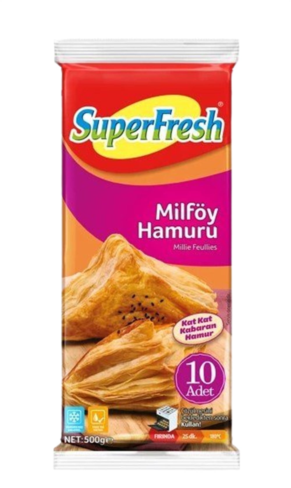 SÜPERFRESH MİLFÖY HAMURU 500 GR