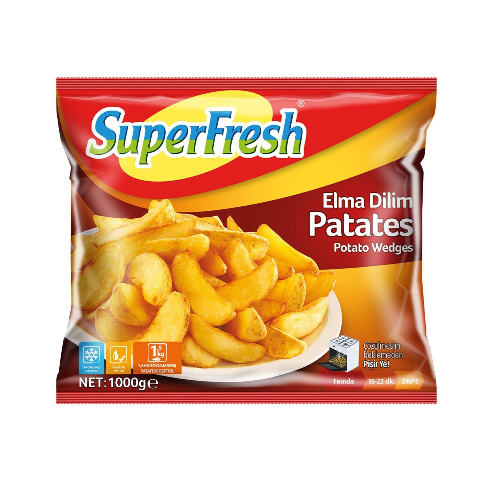 SÜPERFRESH PATATES ELMA DİLM.1000 GR