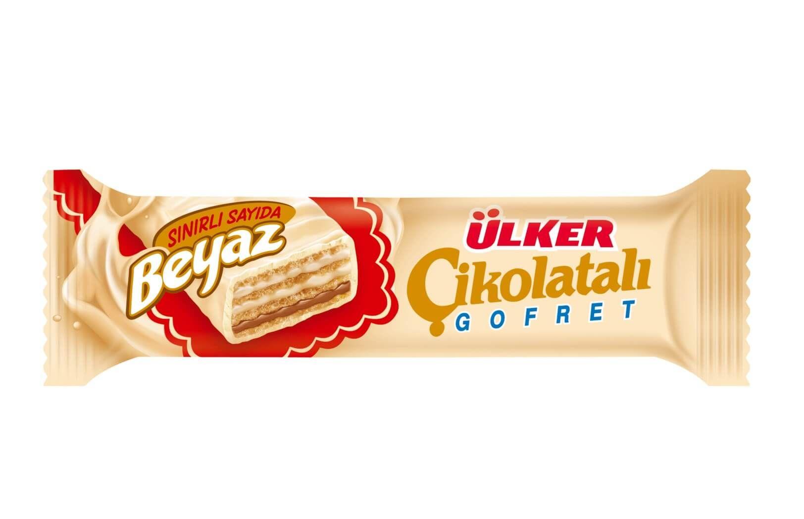ÜLKER ÇİKOLATALI GOFRET BEYAZ 35 GR 