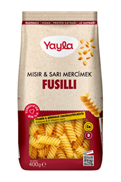 YAYLA BAK.MAKARNASI 400GR MISIR-S.MER. FUSILLI