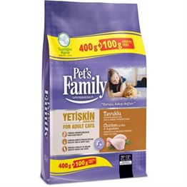 PETS FAMİLY TAVUKLU YET.KEDİ MAMASI 400 GR