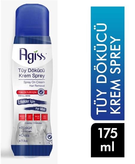 AGİSS TÜY DÖK.KREM SPREY MEN 175 ML 