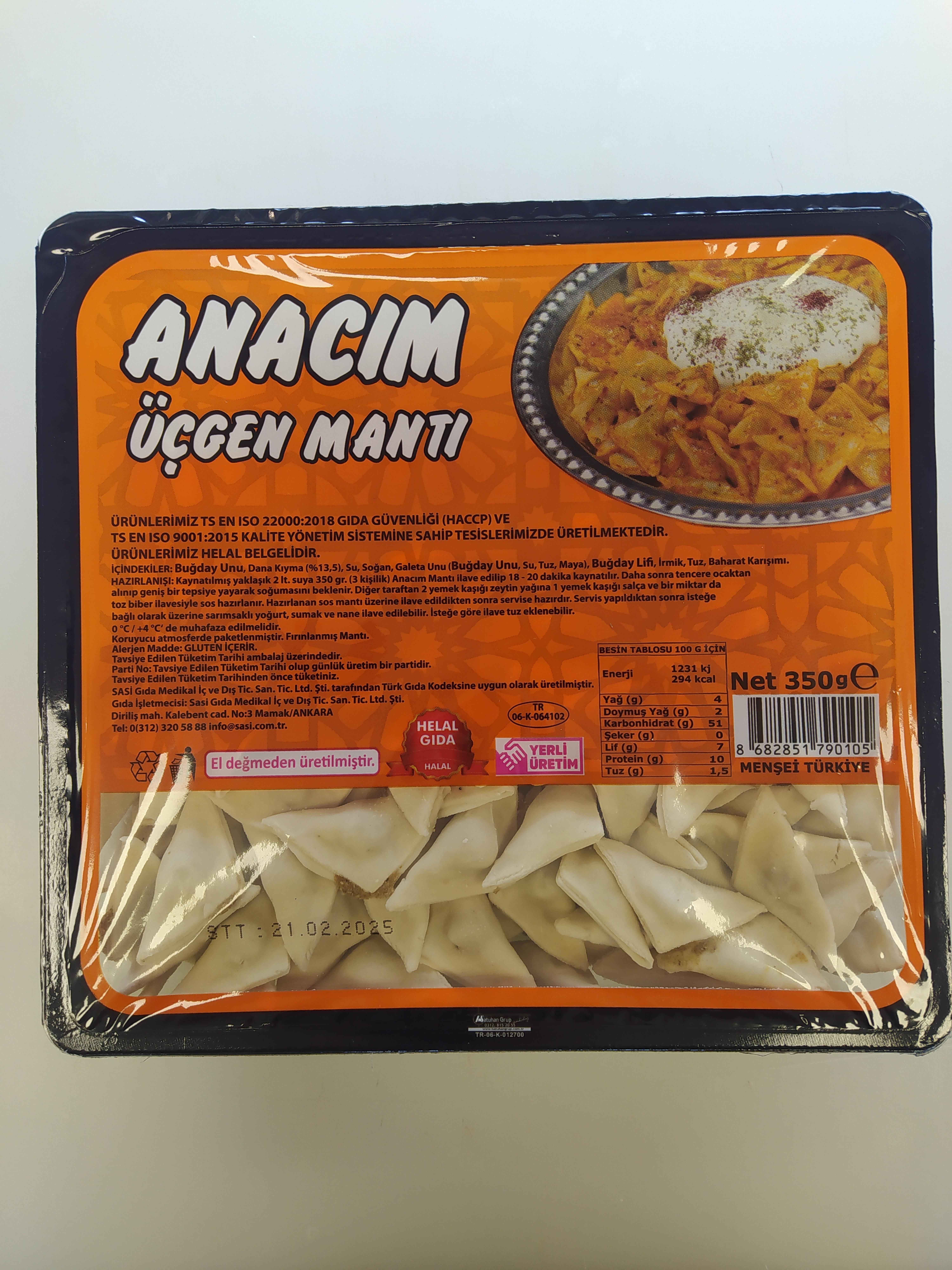 ANACIM ÜÇGEN MANTI 350 GR