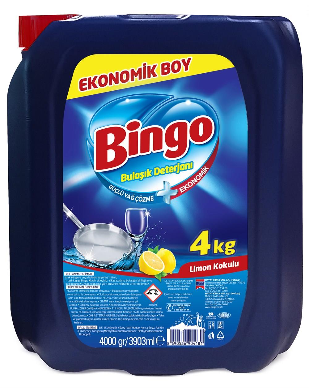 BİNGO BULAŞIK DET. 4 KG
