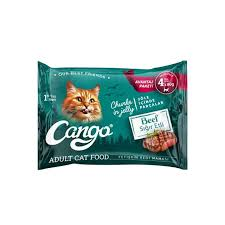 CANGO YET.KEDİ MAMASI SIĞIR ETLİ 4X80 GR