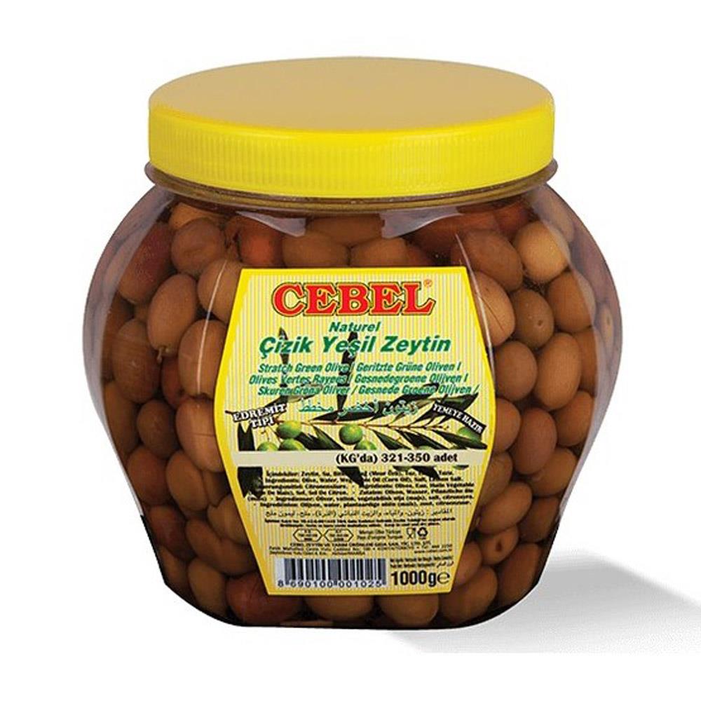 CEBEL YEŞİL ZEYTİN ÇİZİK 1000 GR