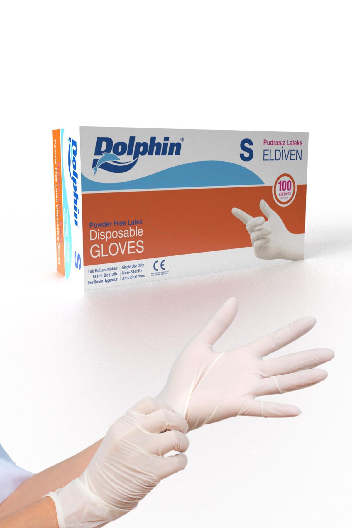 DOLPHİN LATEKS PUDRASIZ ELDİVEN BYZ S 100 LÜ 