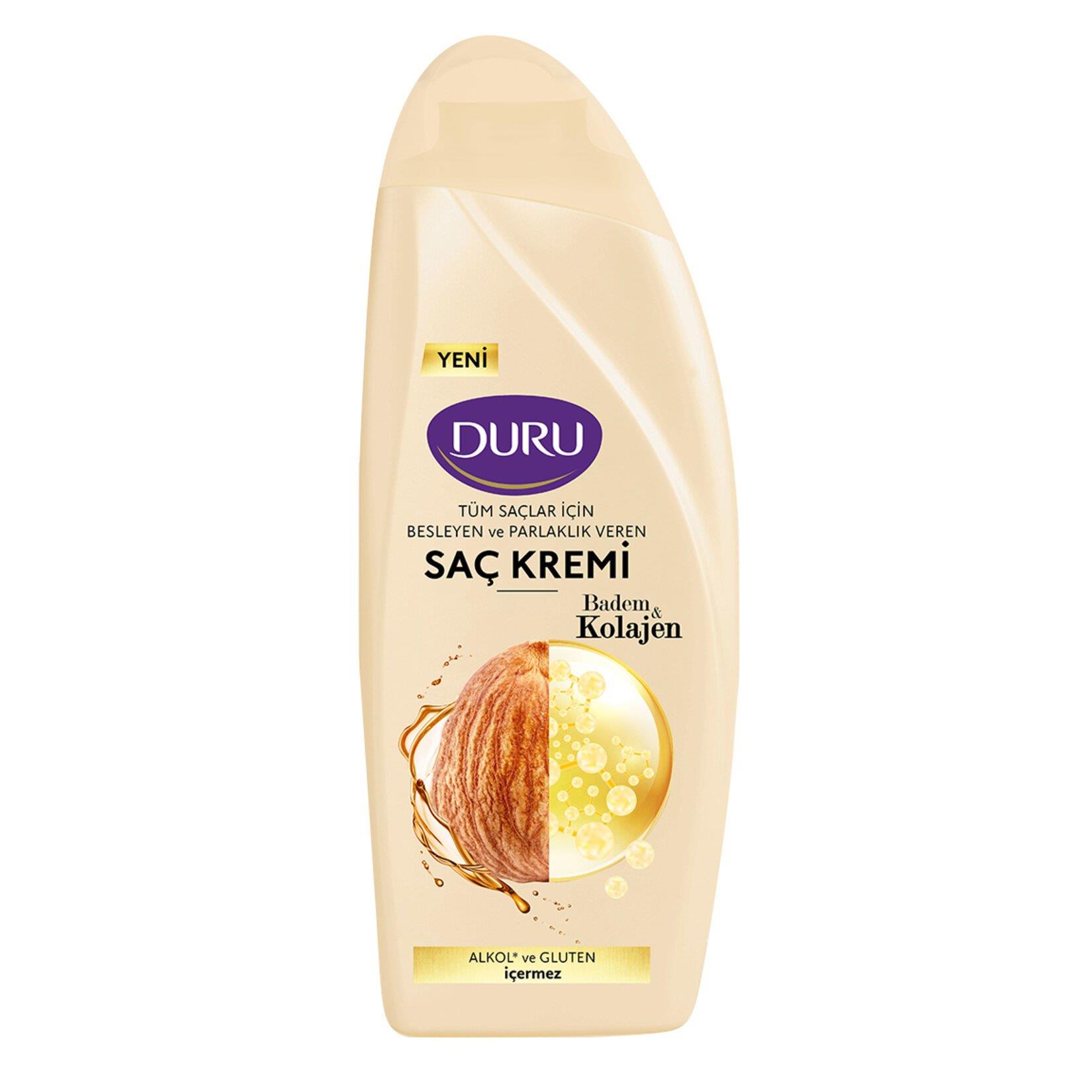 DURU SAÇ BAKIM KREMİ 500 ML KOLAJEN BADEM