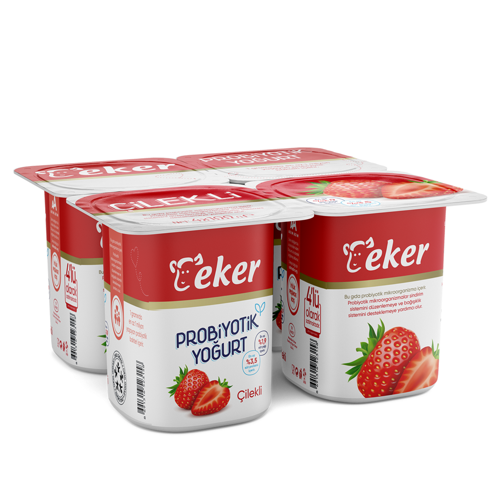 EKER PRO. YOĞURT 4X100GR ÇİLEK
