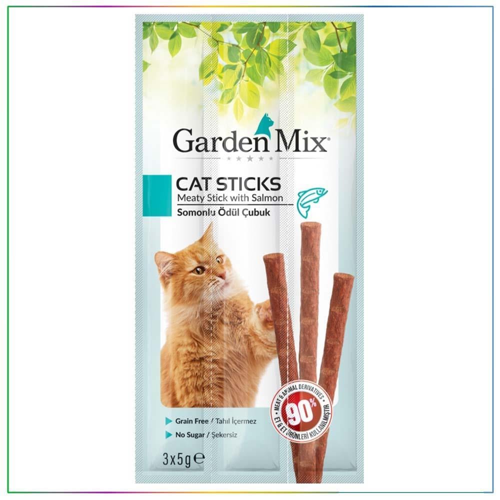 GARDEN MIX SOMONLU KEDİ STİCK ÖDÜL 3X5 GR 50 Lİ
