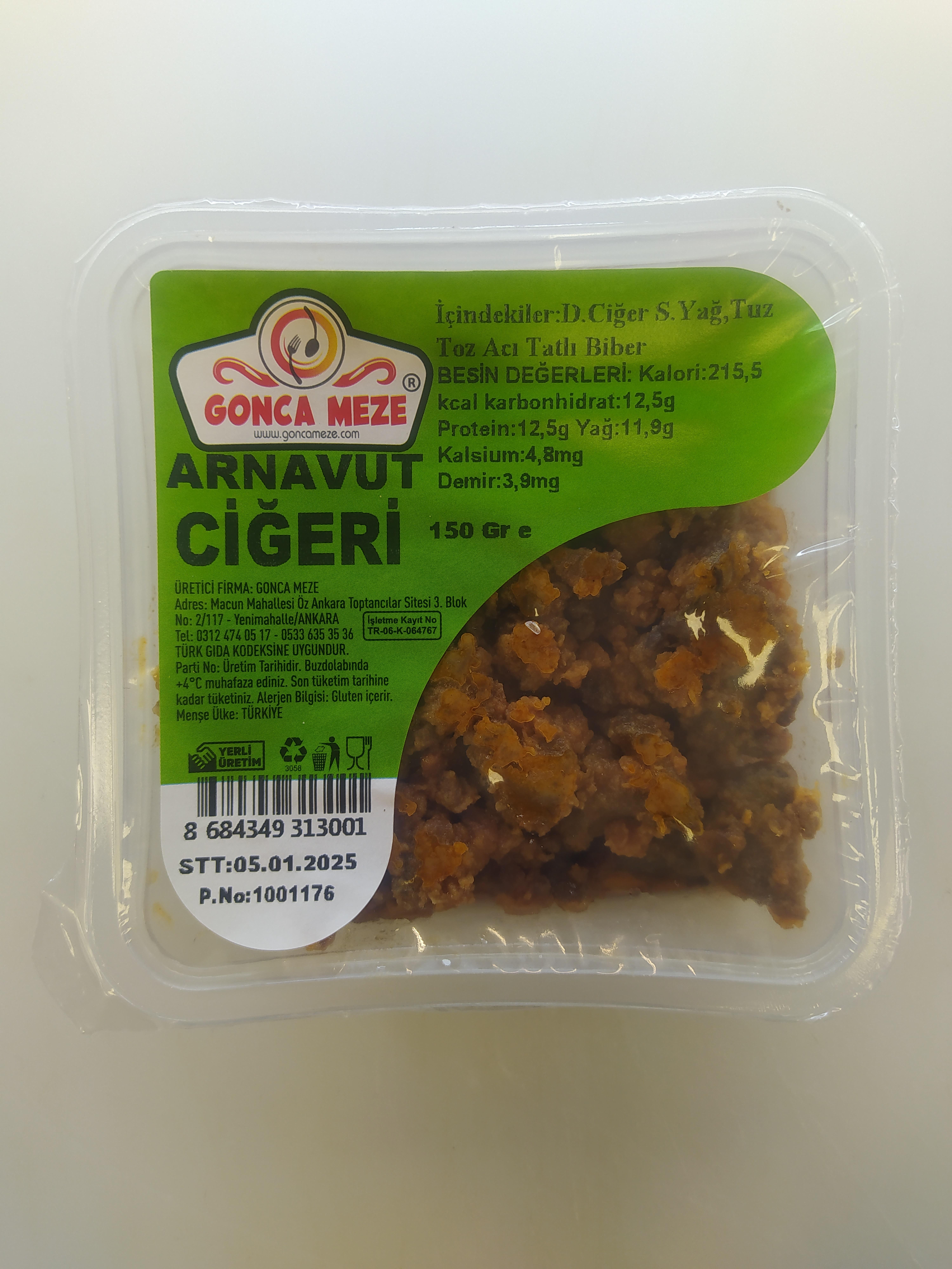 GONCA MEZE ARNAVUT CİĞERİ 150 GR