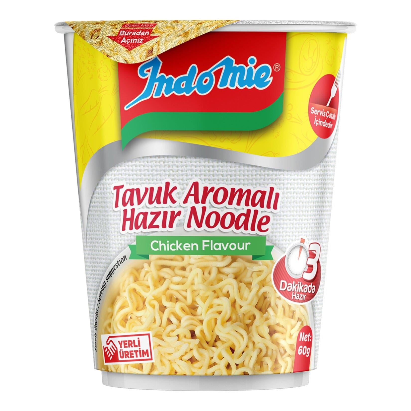 INDOMİE BARDAK 60 GR TAVUK ÇEŞNİLİ 