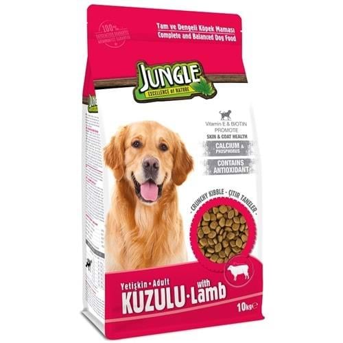 JUNGLE YETİŞKİN KÖPEK MAMASI KUZU ETLİ 10 KG