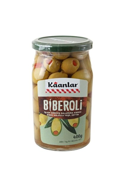 KAANLAR YEŞİL ZEYTİN BİBERLİ 400GR 