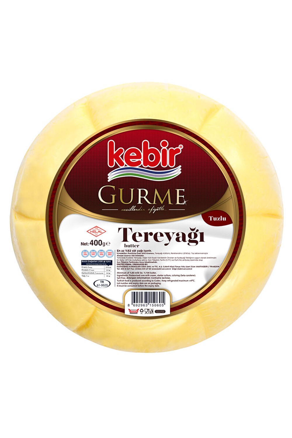 KEBİR TEREYAĞI GURME 400 GR TUZLU 
