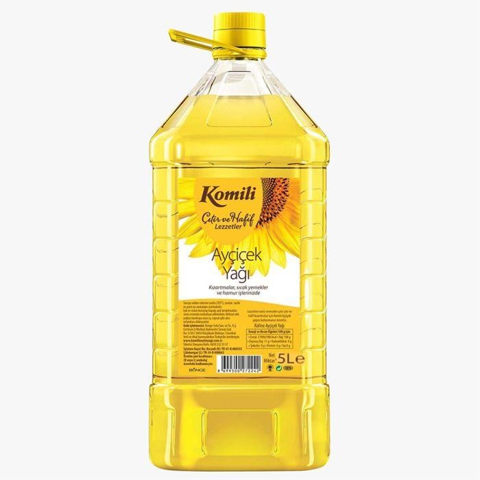 KOMİLİ AYÇİÇEK YAĞI 5 LT KARE