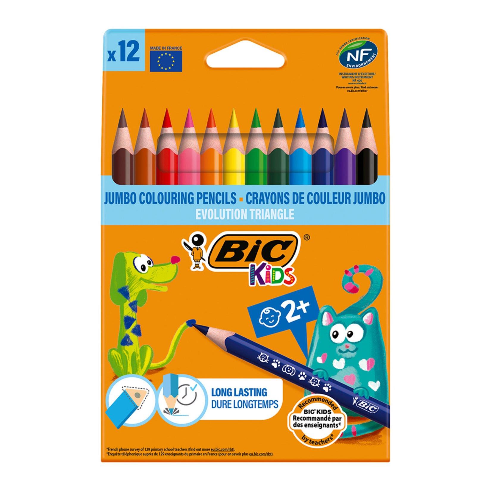 KRT.BİC EVO ÜÇGEN JUMBO KURU BOYA 12Lİ