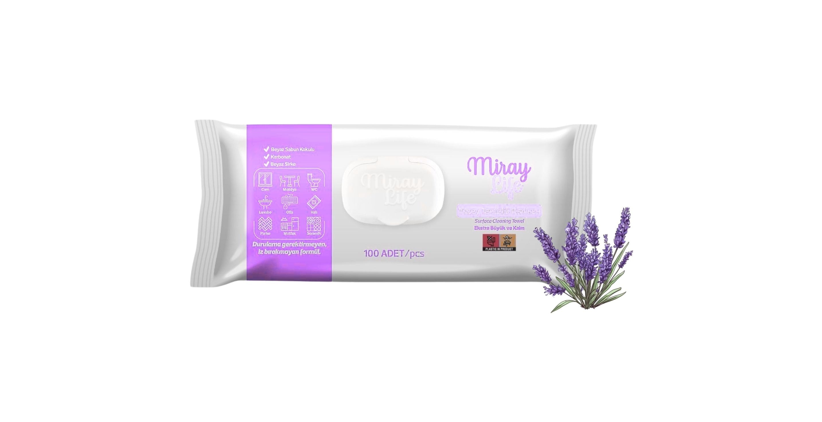 MİRAY LİFE YÜZ.TEM. HAVLUSU 100LÜ LAVANTA