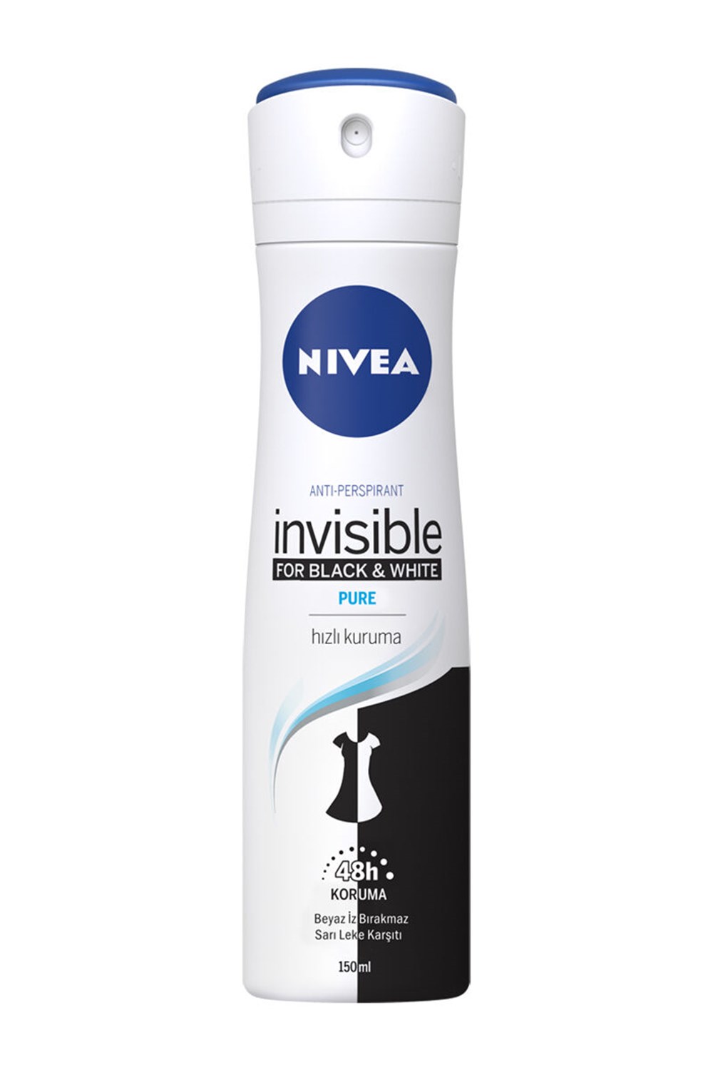 NİVEA DEO BAYAN 150 ML BLACK WHİTE PURE 