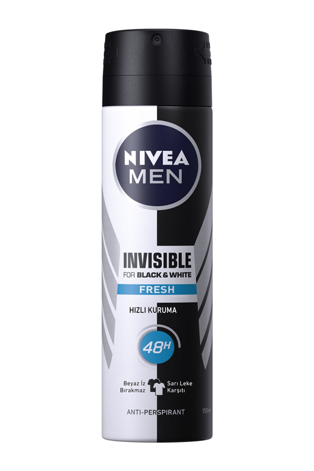 NİVEA DEO ERKEK 150 ML INV.BLACK WHİTE FRESH