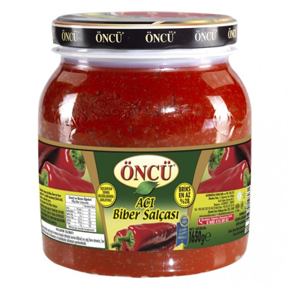 ÖNCÜ BİBER SALÇASI 1650 GR ACI (EV TİPİ)*6