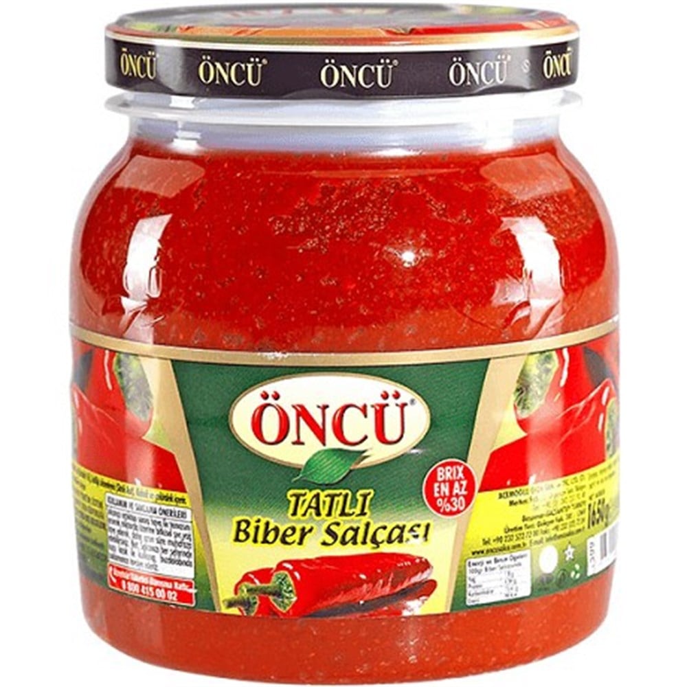ÖNCÜ BİBER SALÇASI 1650 GR TATLI (EV TİPİ)*6
