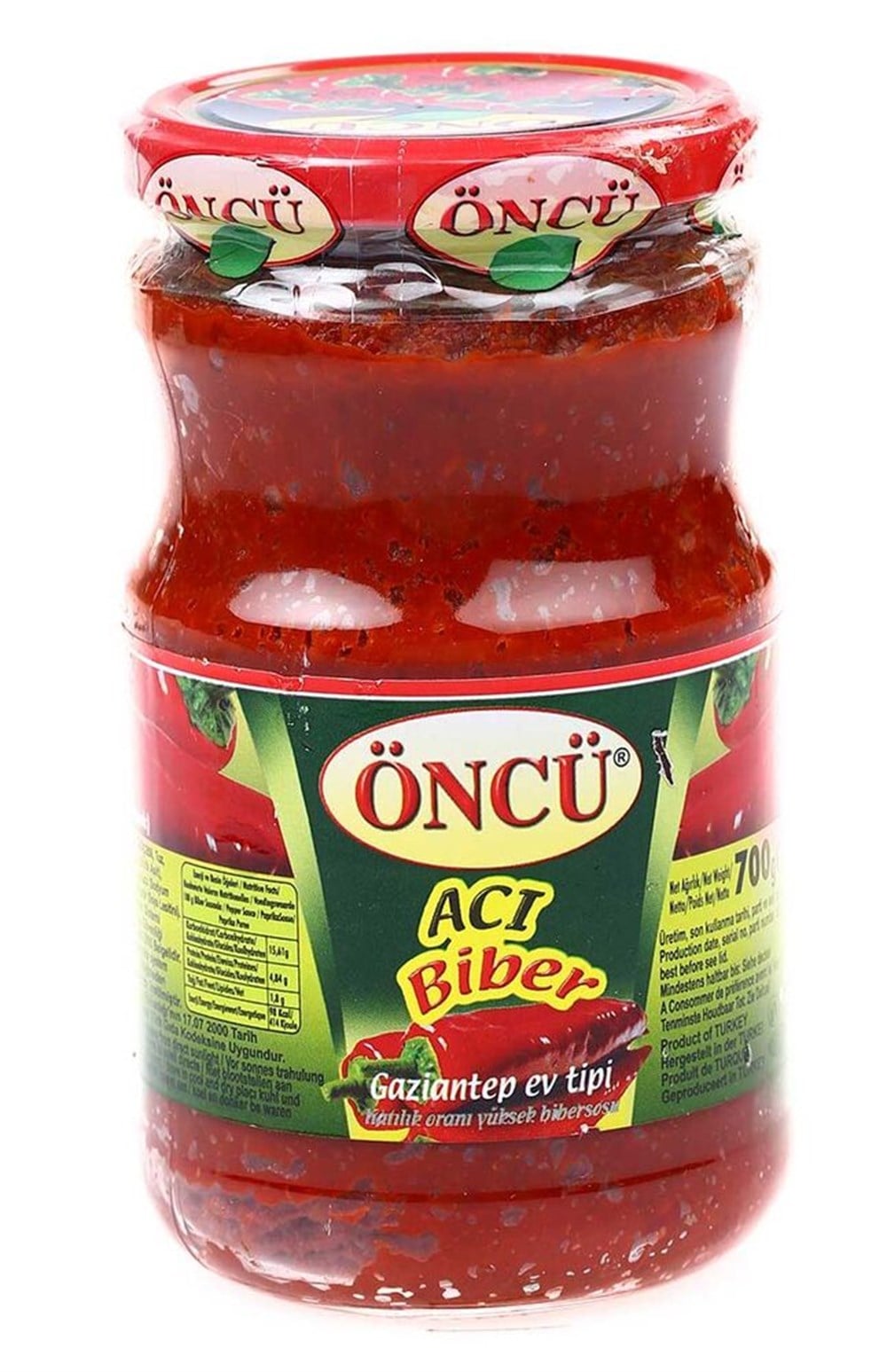 ÖNCÜ BİBER SALÇASI 700 GR ACI-CAM*12