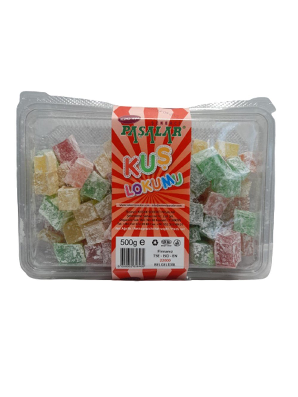 PAŞALAR MEYVE AROMALI KUŞ LOKUM 500 GR
