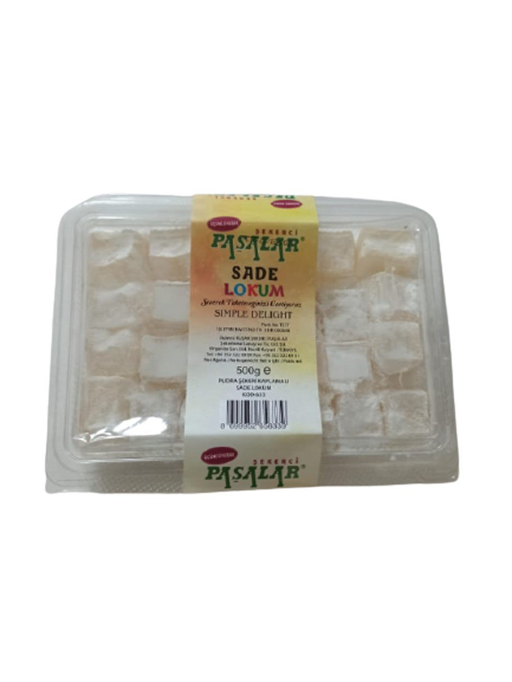 PAŞALAR PUDRA ŞEK.KAPL.SADE LOKUM 500 GR