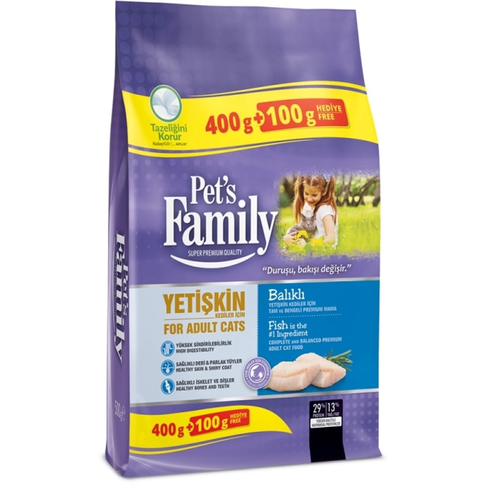 PETS FAMİLY BALIKLI YET.KEDİ MAMASI 400 GR