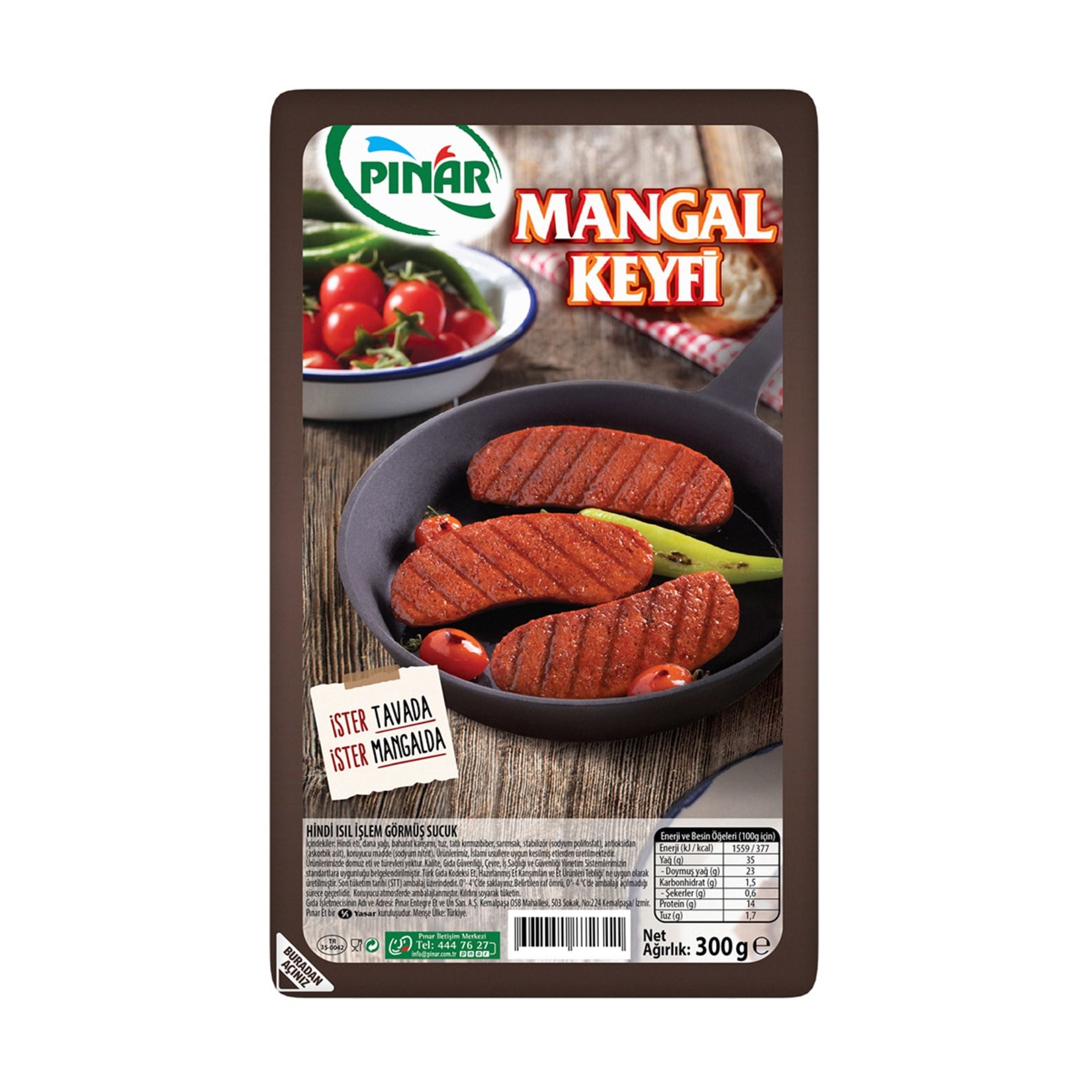 PINAR SUCUK HİNDİ 300GR ACILI