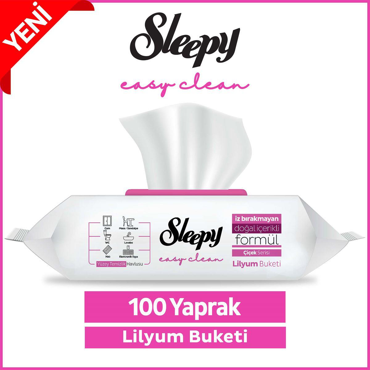 SLEEPY YÜZEY TEMİZLEME HAVLUSU 100LÜ LİLYUM 