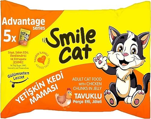 SMİLE YETİŞKİN KEDİ TAVUKLU MAMA 5X85 GR