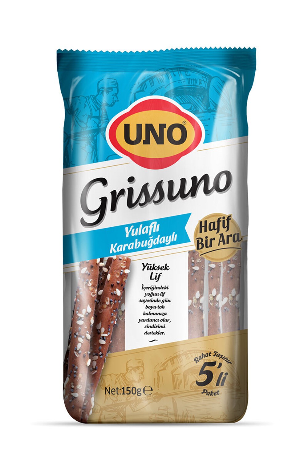 UNO GRİSSUNO YULAFLI KARABUĞDAYLI 150 GR  