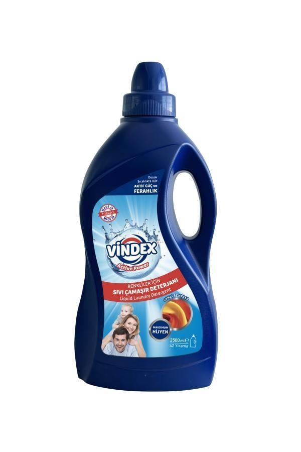 VİNDEX SIVI DETERJAN 2500ML RENKLİLER