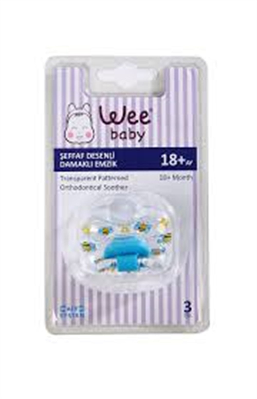 WEEBABY 838 ŞEFFAF DESENLİ EMZİK NO 3