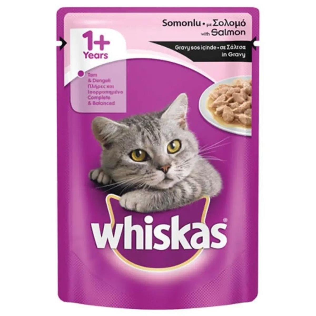 WHİSKAS KEDİ ÖDÜL MAMASI YAŞ 85GR SOMONLU